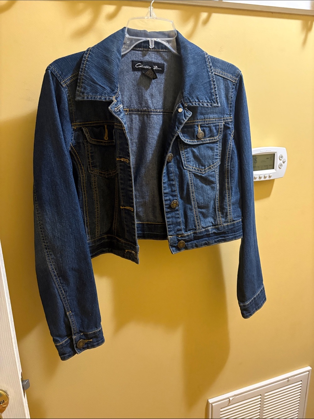crown & ivy Dark Blue Denim Cropped Jacket